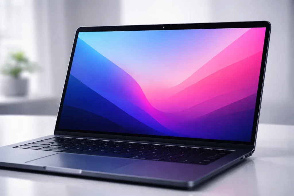 New MacBook Air 2026 M5 chip with vibrant Liquid Retina display showing high contrast and sharp visuals