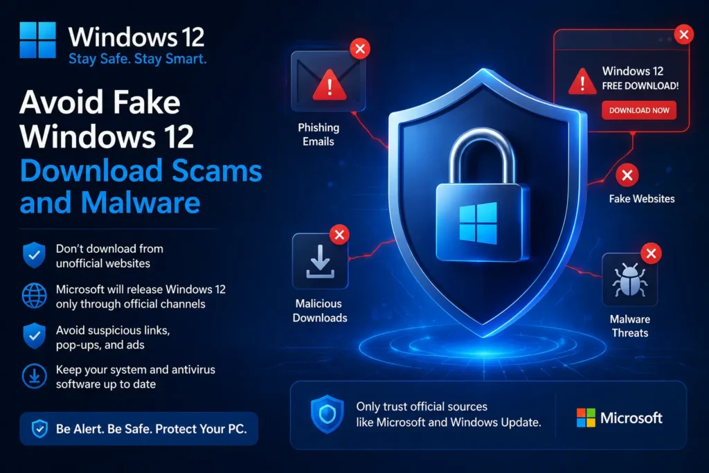 Avoiding fake Windows 12 download scams and malware