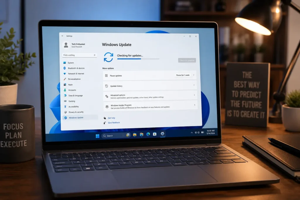 Checking for Windows updates while waiting for Windows 12 release
