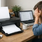 Printer printing blank pages issue in home office setup