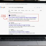 how to rank a blog on Google first page results example